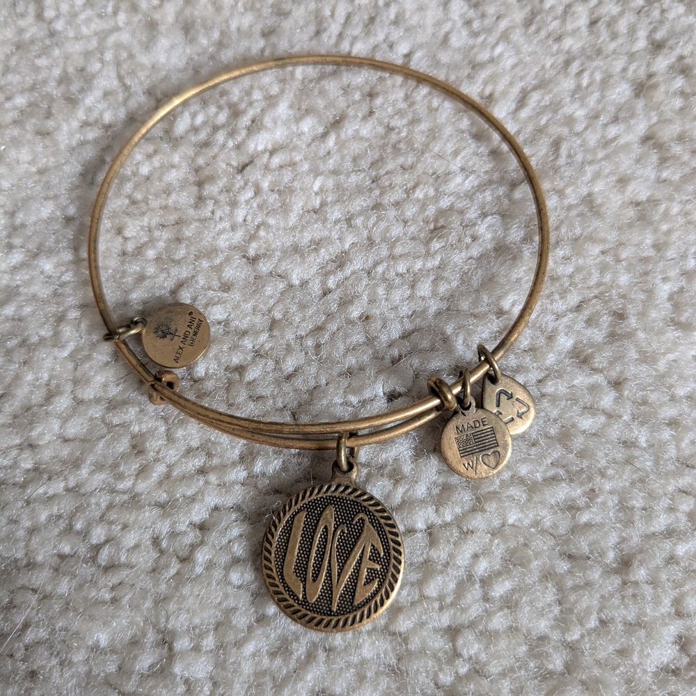 Alex and Ani Gold Charm Bangle Bracelet